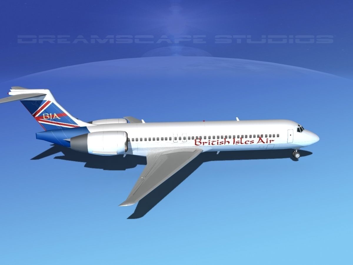 Boeing 717-200 British Isles 3D model_6
