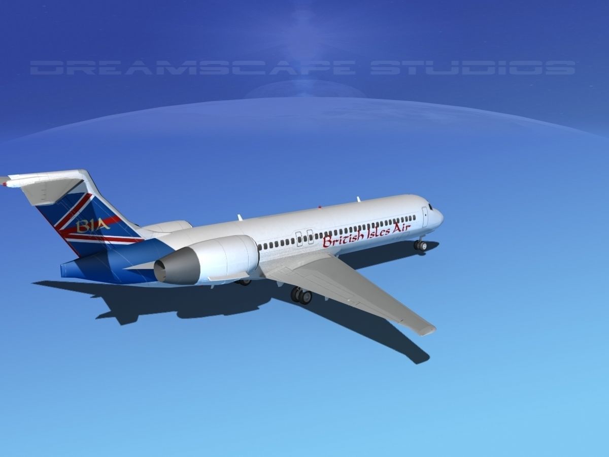 Boeing 717-200 British Isles 3D model_5