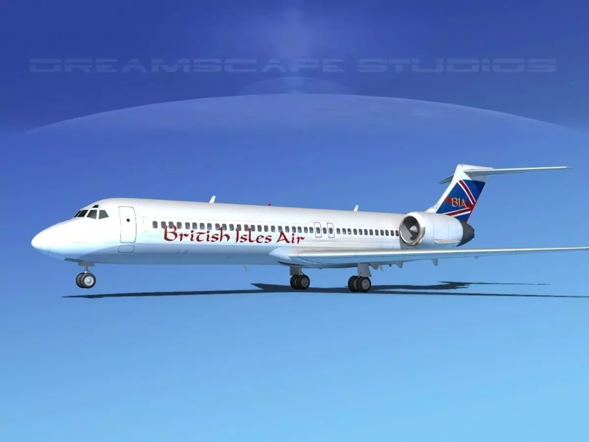 Boeing 717-200 British Isles 3D model_0