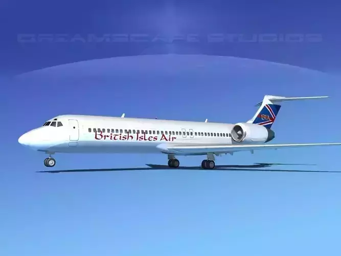 Boeing 717-200 British Isles 3D model