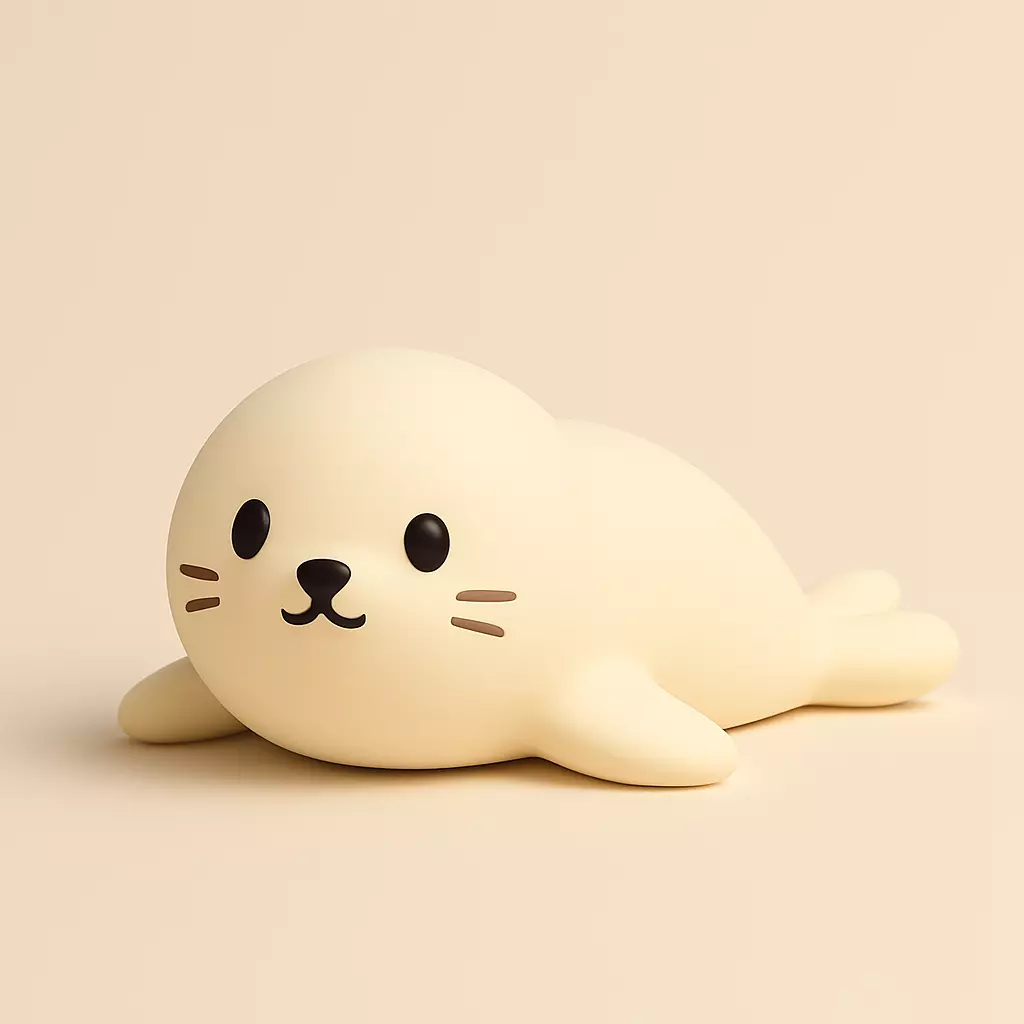 Baby Seal Laying 3D print model