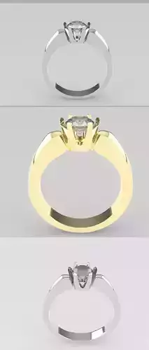 Premium 3D Ring Set  US6  US7  US12  High-Detail STL