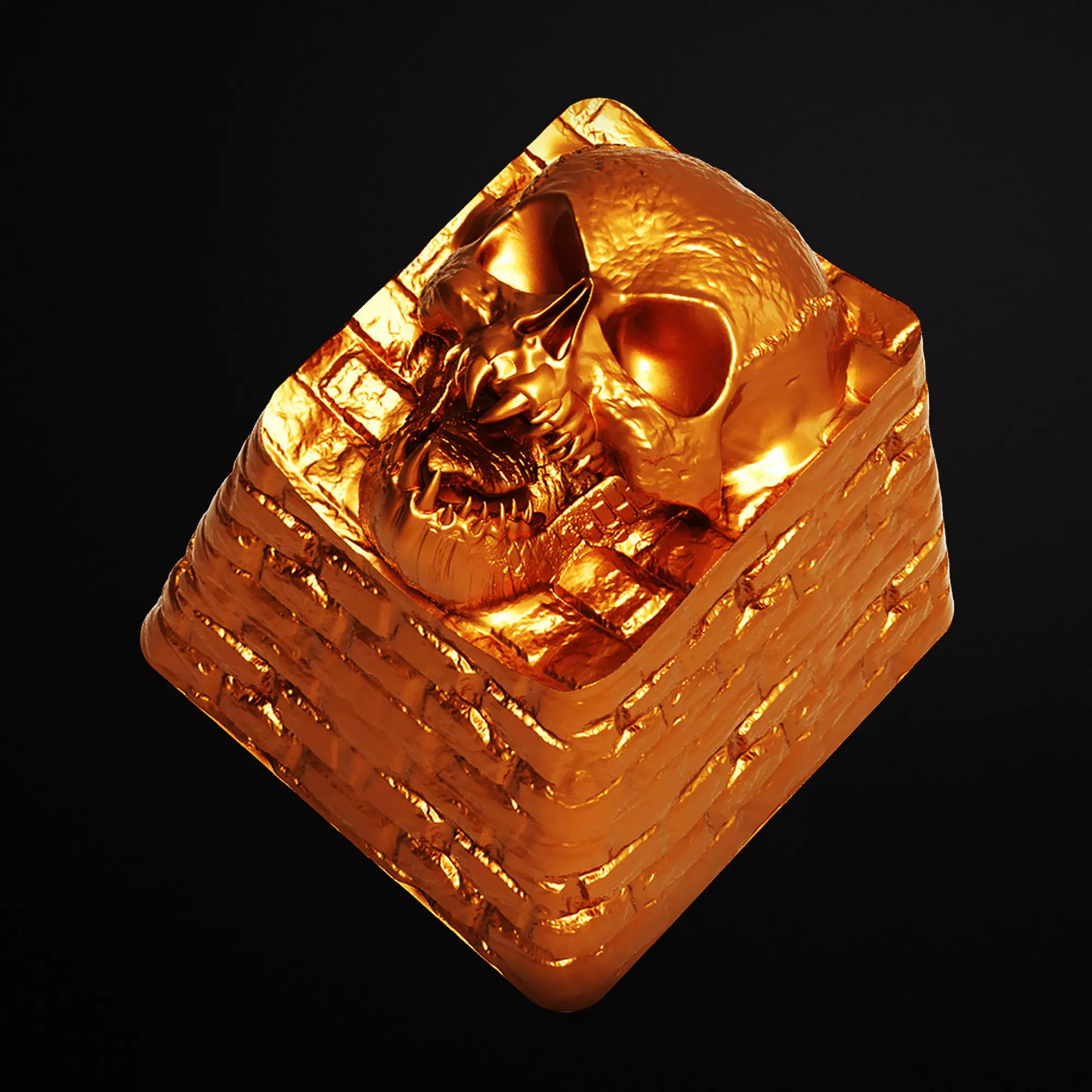 Snake Tongue Skull Keycap 3D Printable STL File 3D print model