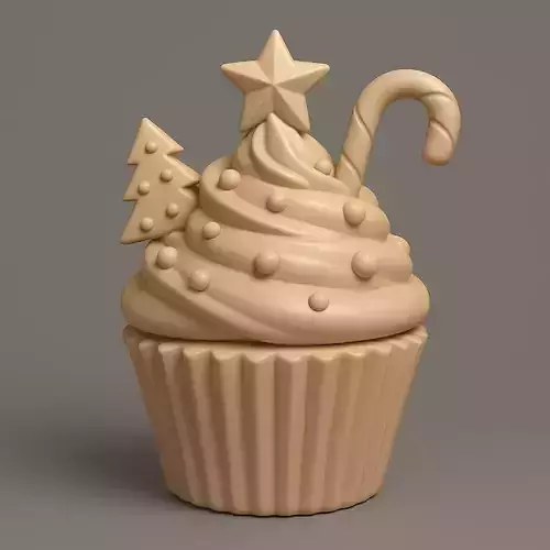 Decorated Cupcake with Toppings
