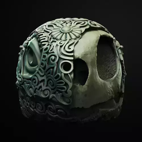 Turtle Skull Planter 3D Printable STL File