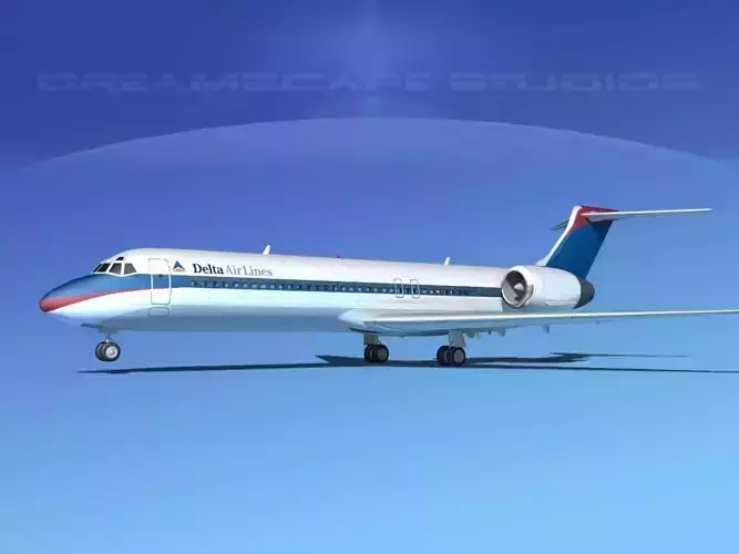 Boeing 717-200 Delta 2 3D model
