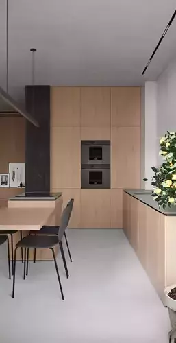 Log-style apartment 3D model 5