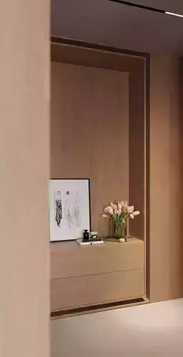 Log-style apartment 3D model 7
