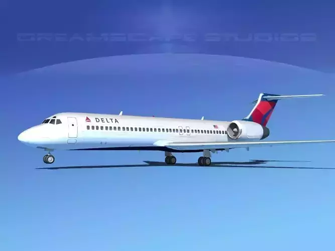 Boeing 717-200 Delta 3 3D model