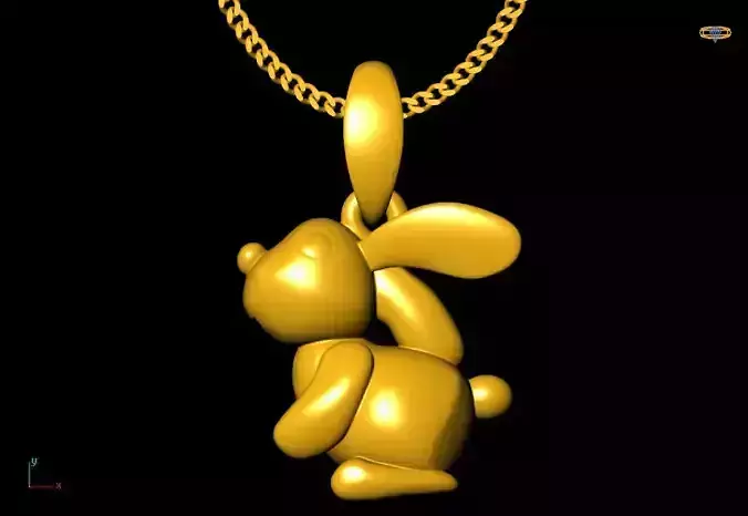 Rabbit pendant charms - one inch pendant