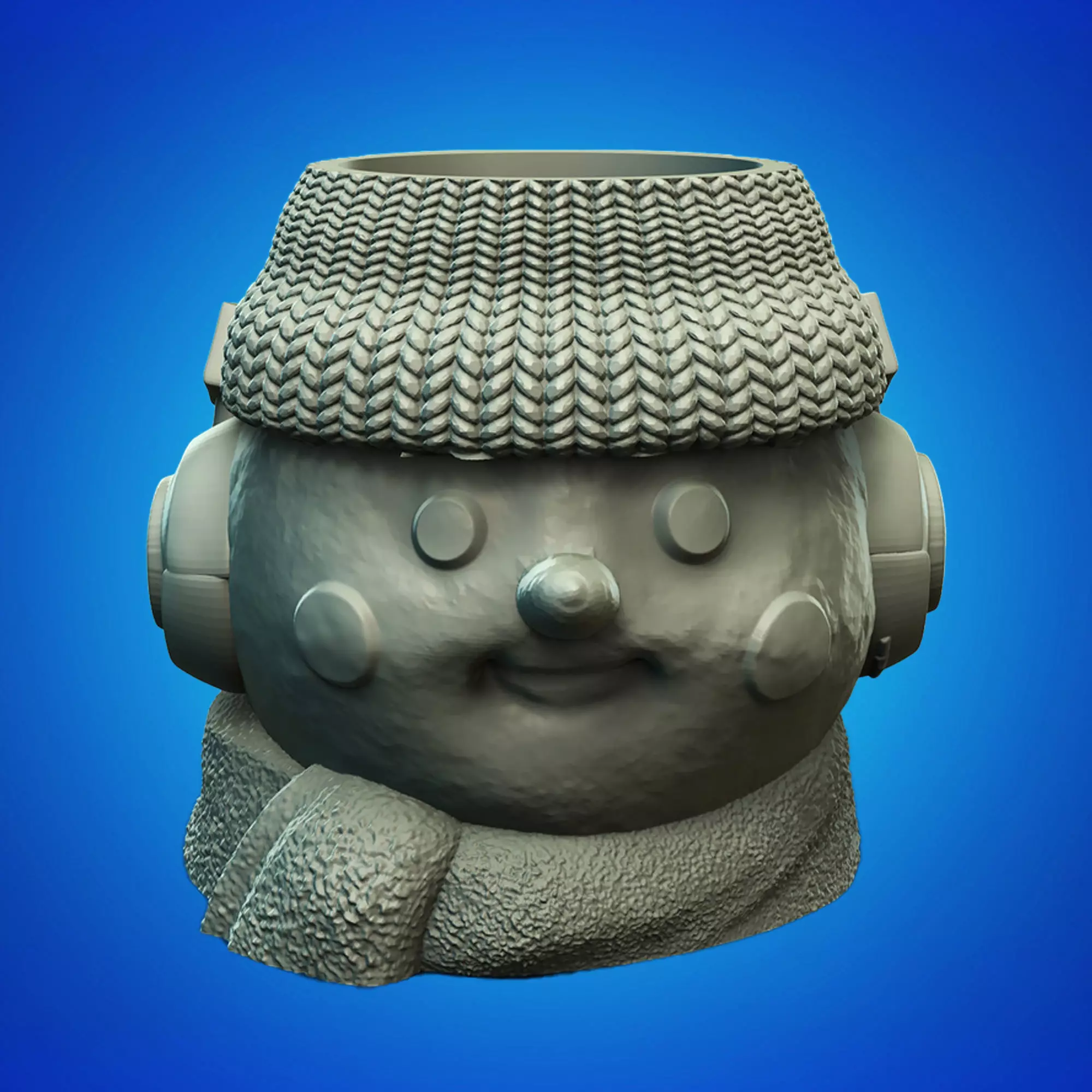 Snowman Bottle Holder 3D Printable STL File 3D print model