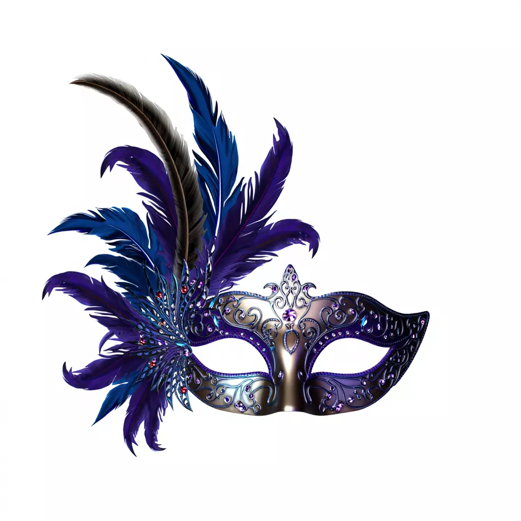 3052 Venetian Carnival Mask Color 3D Model magic 3D print model