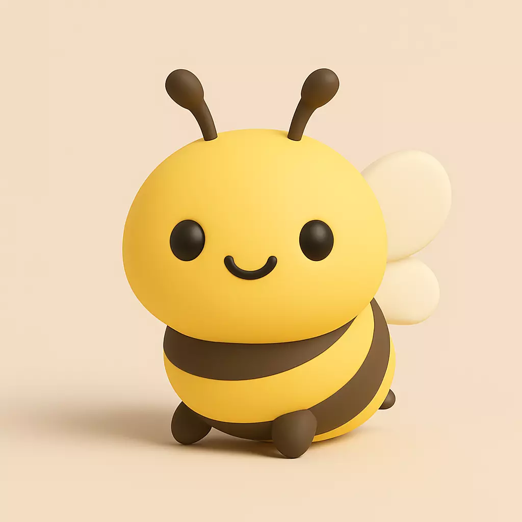 Baby Bee Blob 3D print model