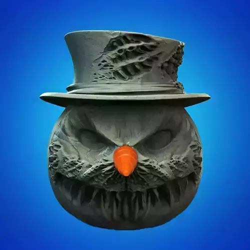 Zombie Snowman Head Jar 3D Printable STL File