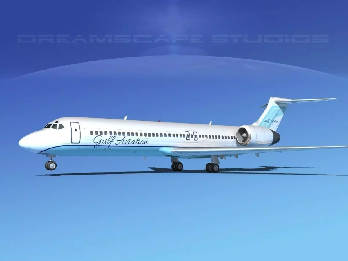 Boeing 717-200 Gulf Aviation 3D model