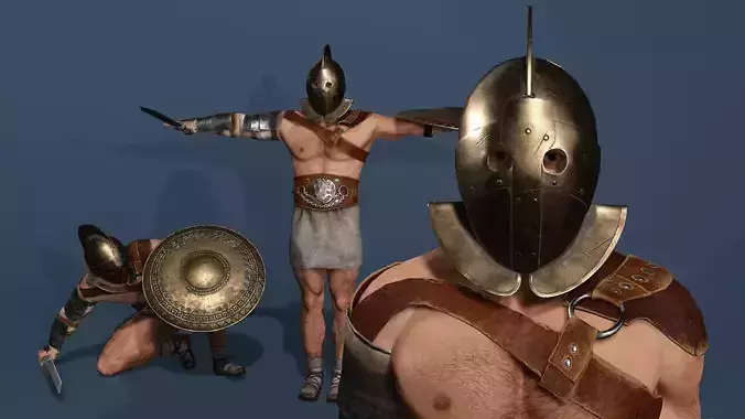 Realistic Roman Spartacus Gladiator Warrior UE5 Ready Project