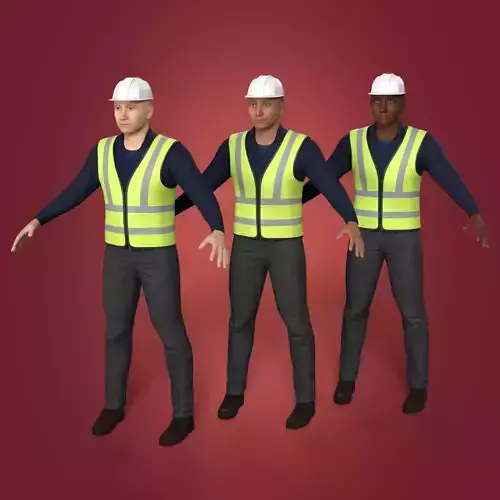 Architect Engineer Construction Worker Man -- With IK and FK Rig