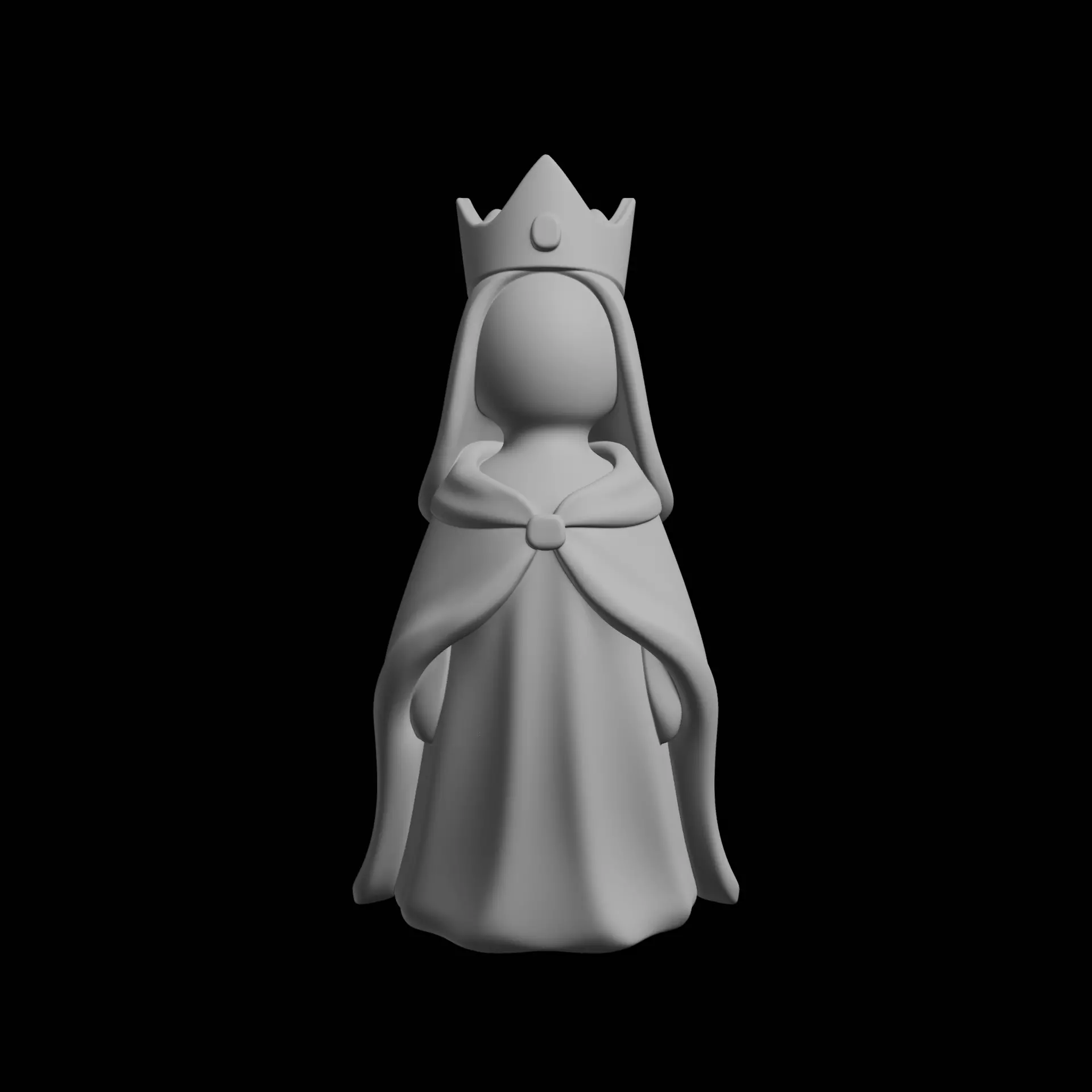 Regal Queen Figure 3D Print Model 3D print model