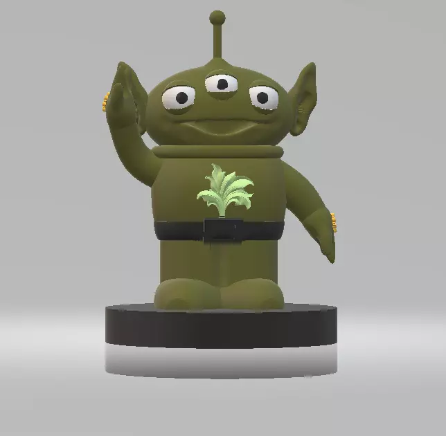 Alien with Three Eyes 3D Printable Model 3D print model