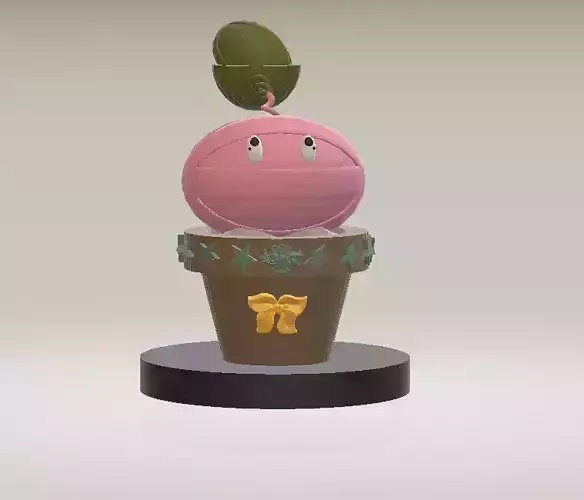 Cute Plant Character 3D Printable Model