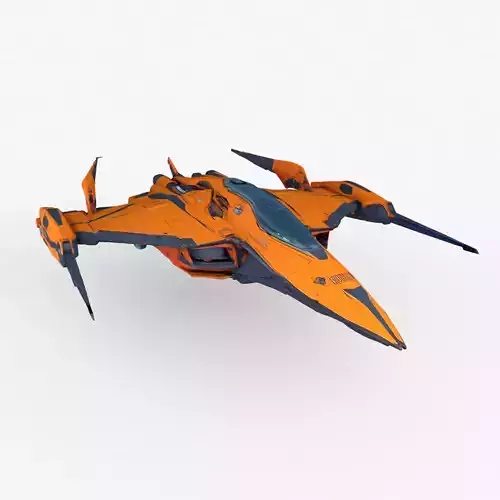 Orange Spacecraft High Detail