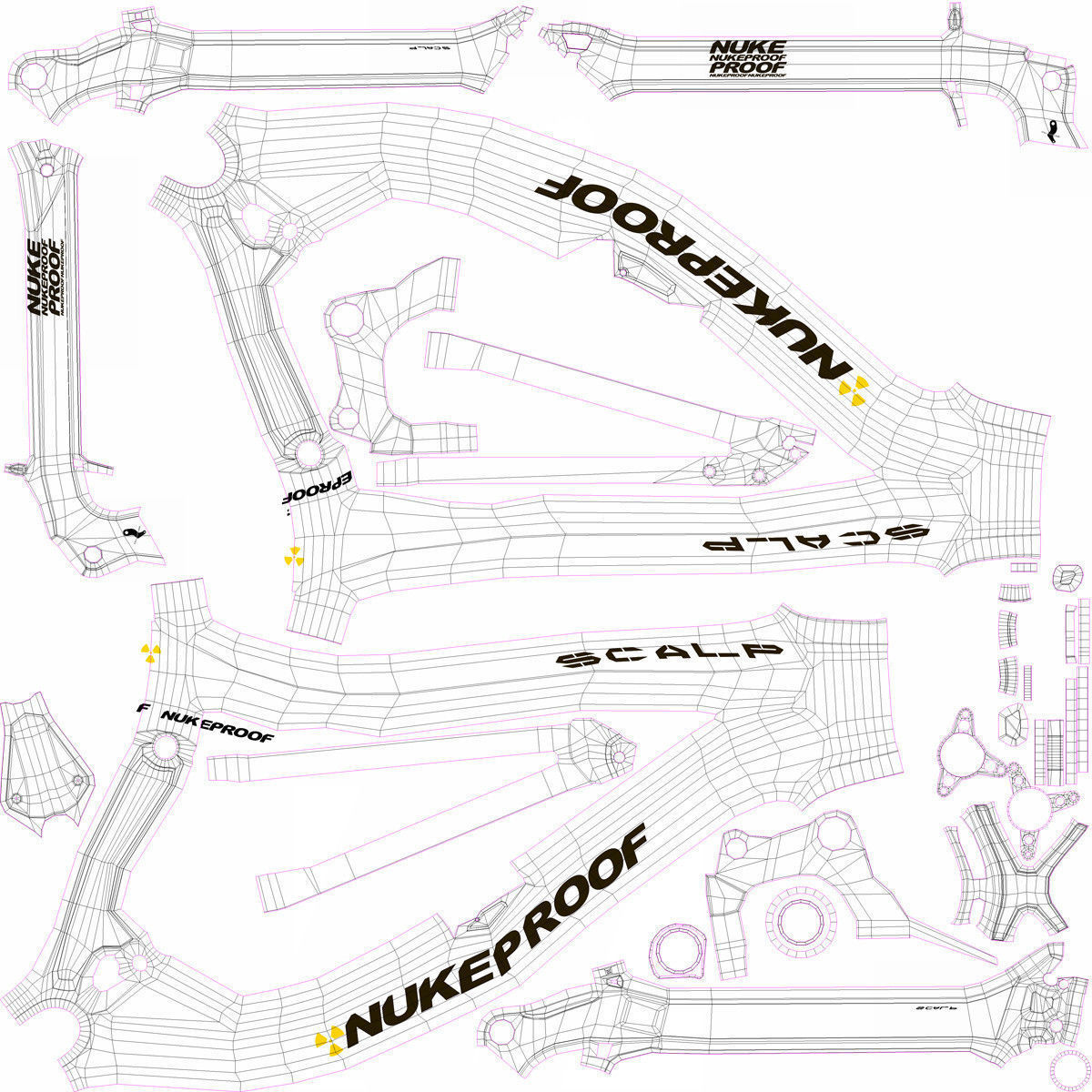 Nukeproof Scalp bicycle Frame 3D model_10