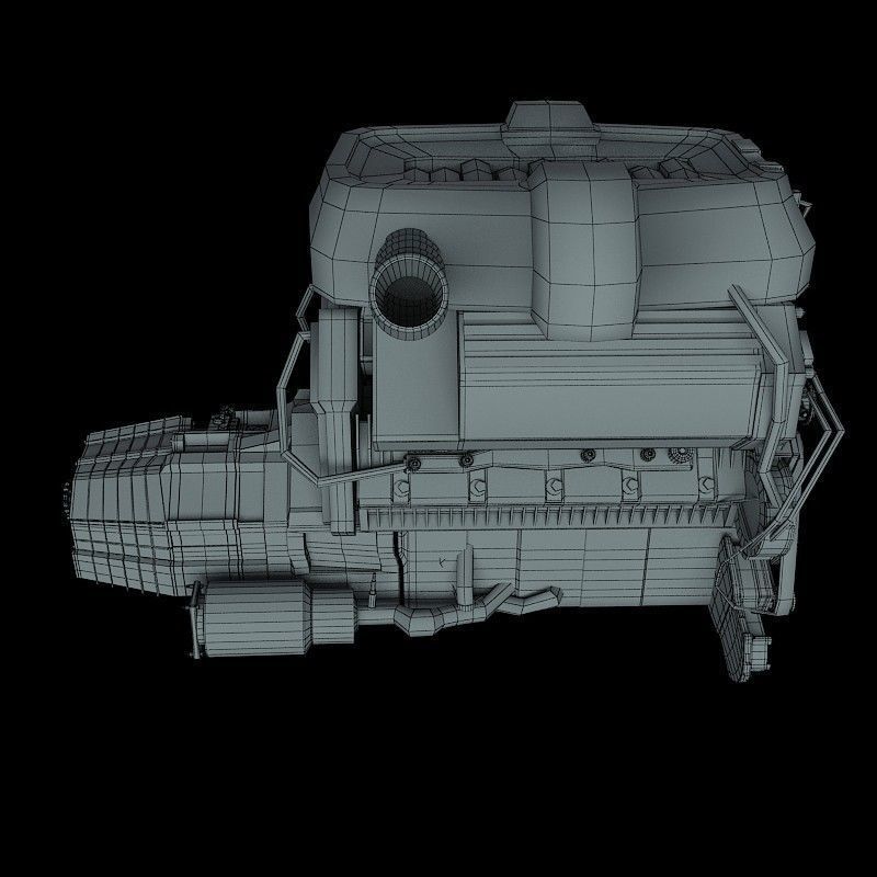 engine and gearbox 3D model_6