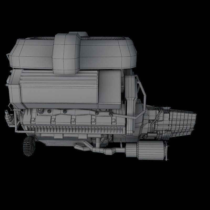 engine and gearbox 3D model_2