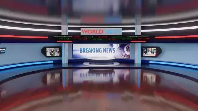 Virtual TV News Studio