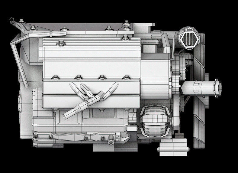Car Engine 3D model_5