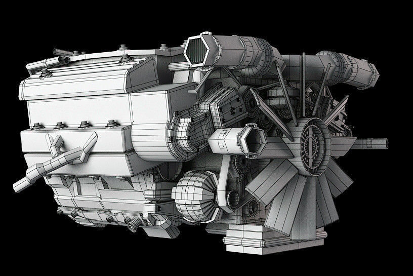 Car Engine 3D model_8