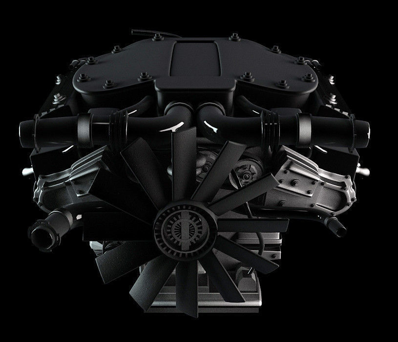 Car Engine 3D model_1