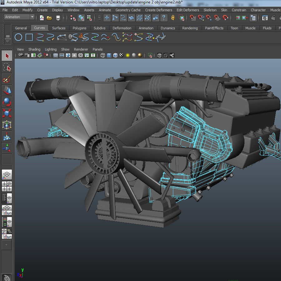 Car Engine 3D model_9