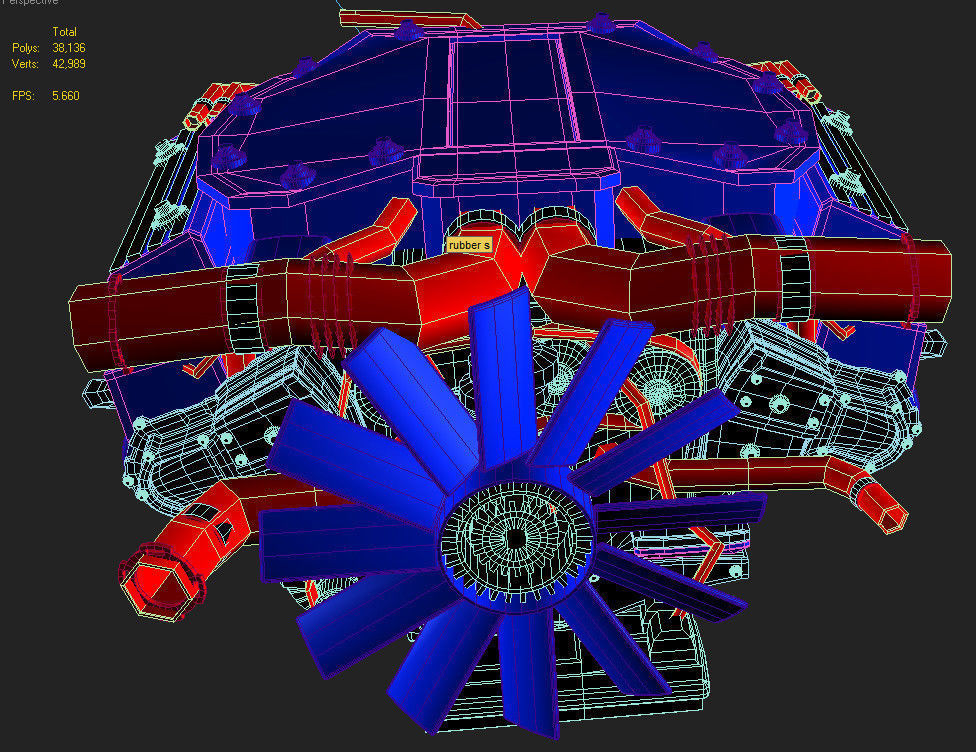 Car Engine 3D model_10