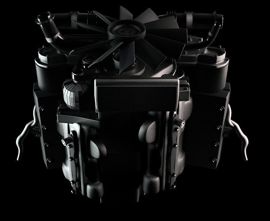 Car Engine 3D model_2
