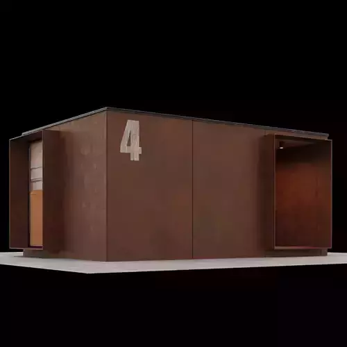 Container hotel modul with furniture