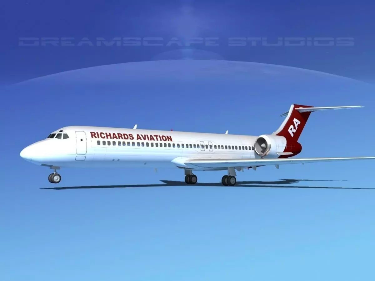 Boeing 717-200 Richards Aviation 3D model