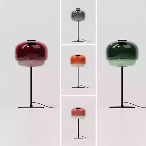Glass Table Lamp - Dopamine Vibrant Style - 5 Color Variants