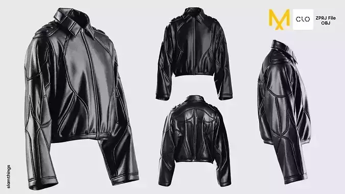Streetwear Leather Jacket Model 068