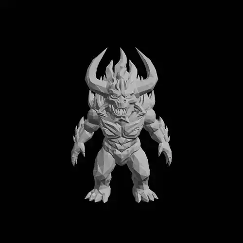Low Poly Fire Demon