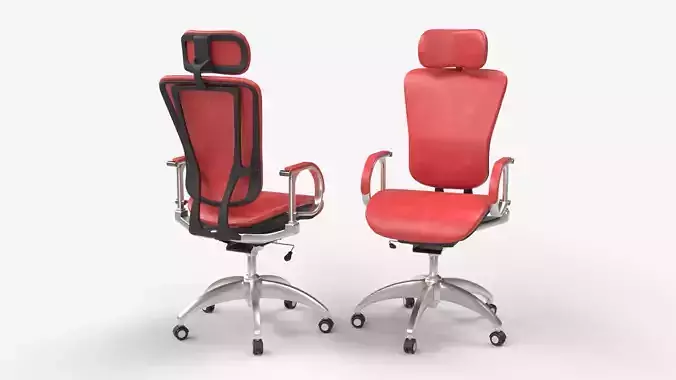 Red Black Modern Ergonomic Office Chair