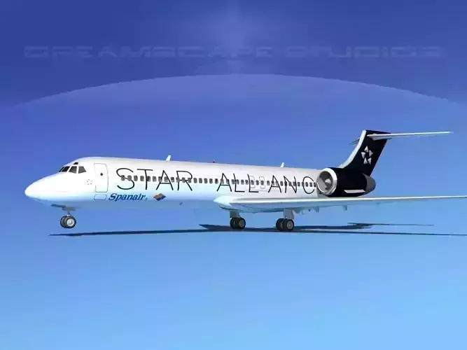 Boeing 717-200 Star Alliance 3D model