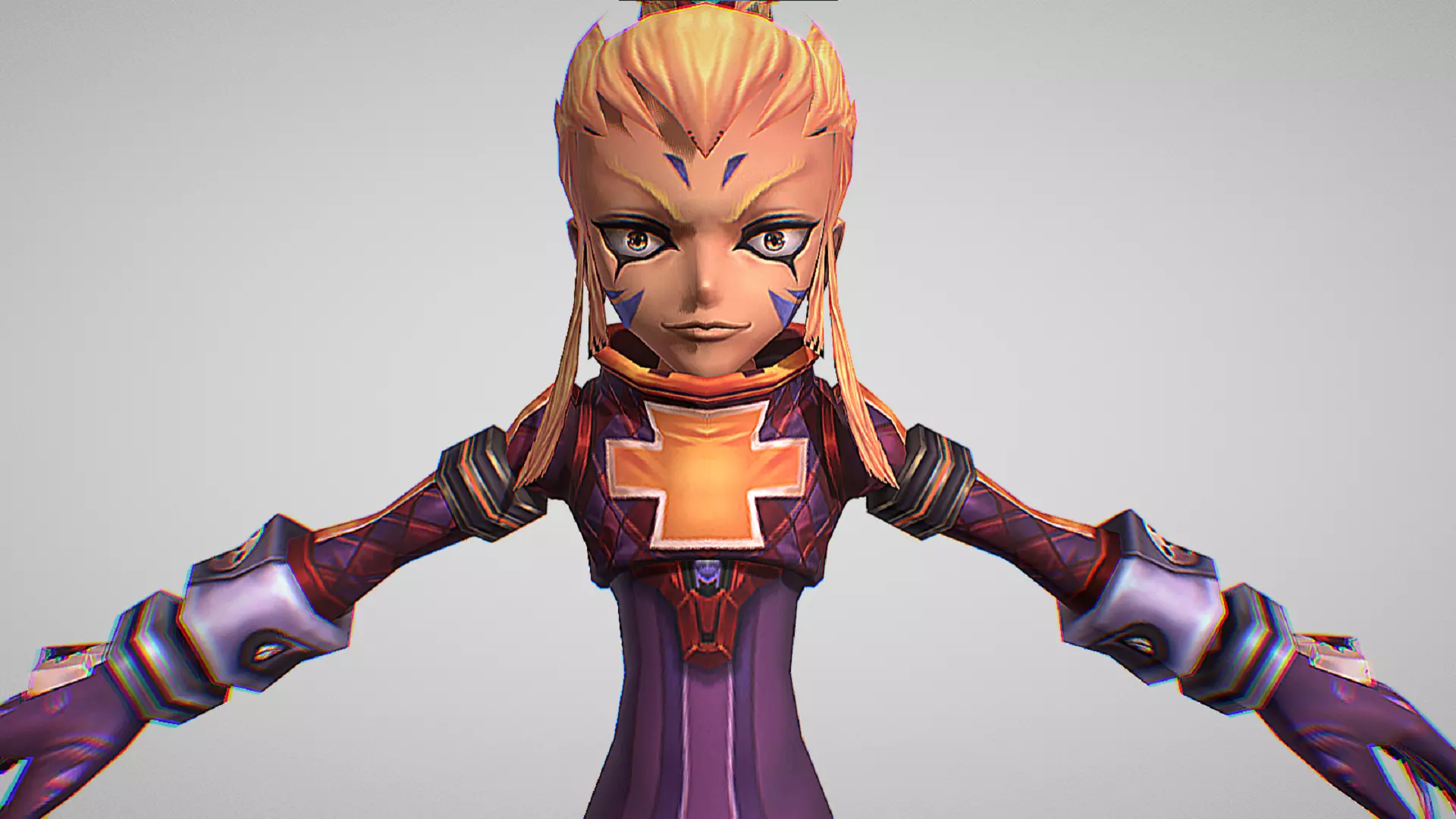 Odd Della-Robbia - Code Lyoko - Cute Anime Girl Character Low-poly 3D model