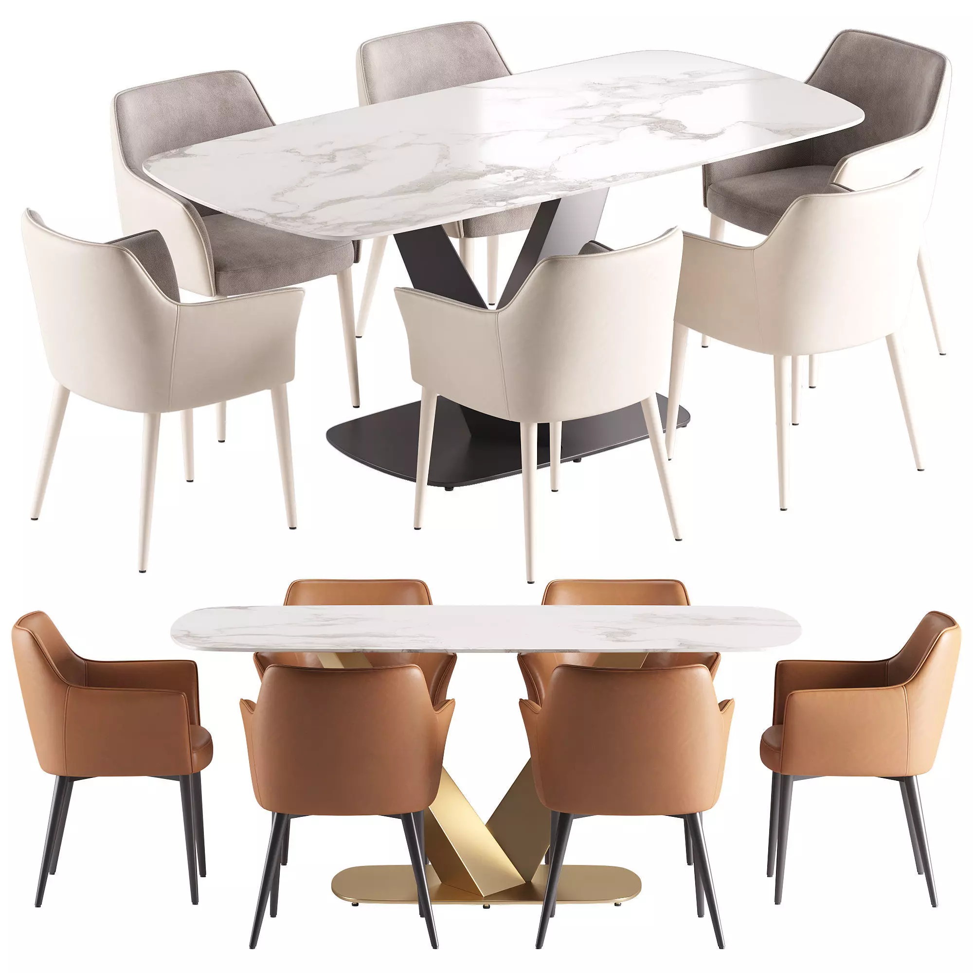 Feston Chair and Aurora Table 3D model