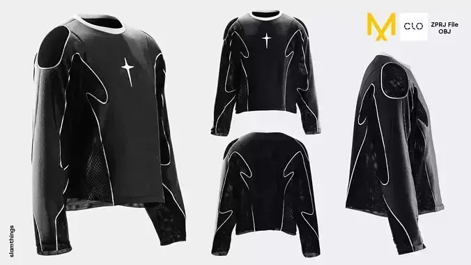 Streetwear Long Sleeve Tshirt Model 005