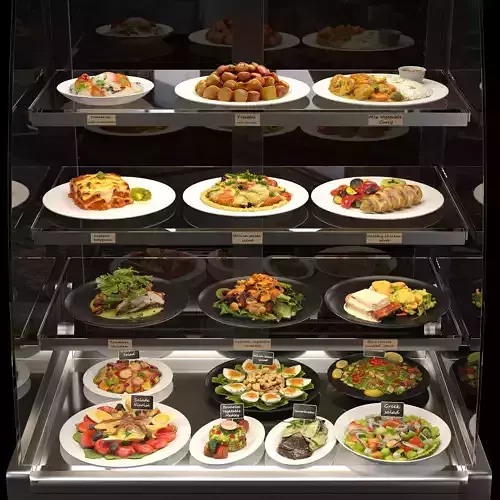 Deli Catering Service Display Cabinet 3D model 4