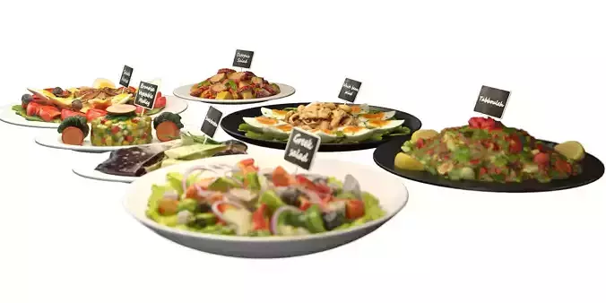 Deli Catering Service Display Cabinet 3D model 5