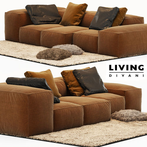 Sofa Extrasoft - Living Divani 3D model