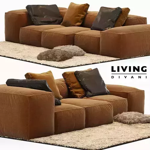 Sofa Extrasoft - Living Divani 3D model