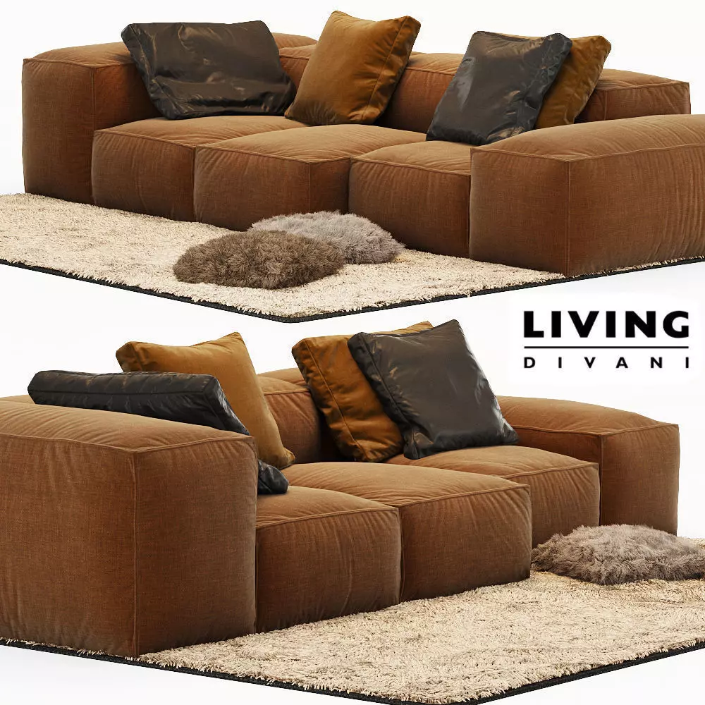 Sofa Extrasoft - Living Divani 3D model_0